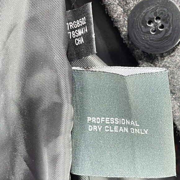 Kenneth Cole Reaction Womens Gray Wool Blend Coat Size 8 Dry Clean Only - Picture 12 of 16